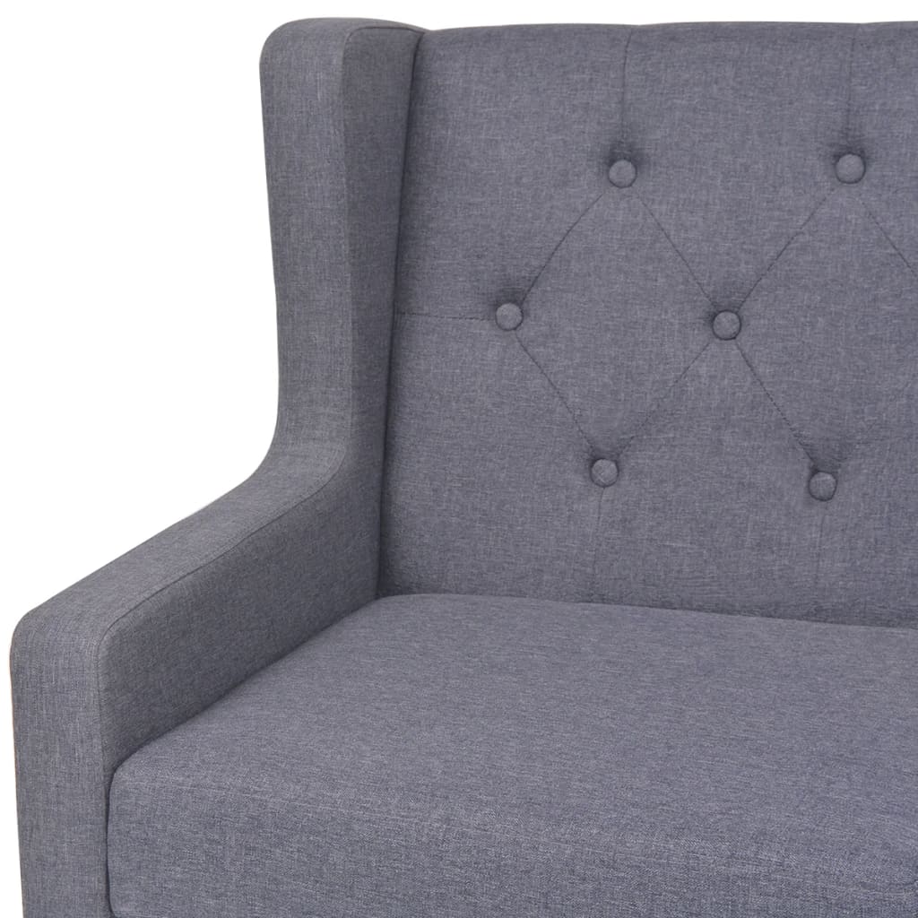 8718475577126_g_en_hd_3 vidaXL 2-Seater Sofa Fabric Grey - Image 4