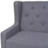 vidaXL 3-Seater Sofa Fabric Grey - Image 4