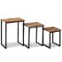 vidaXL 3 Piece Nesting Coffee Table Set Solid Reclaimed Teak - Image 3