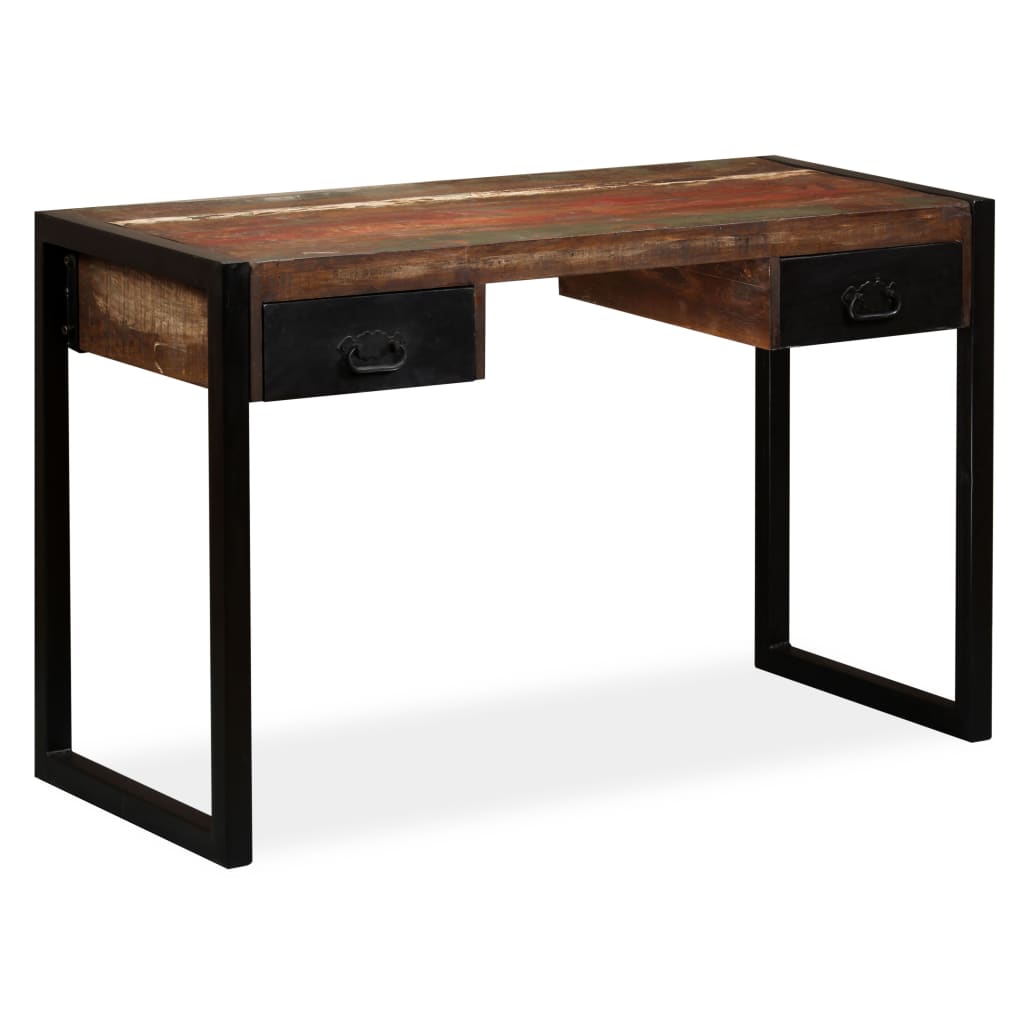 8718475577812_a_en_hd_1 vidaXL Desk with 2 Drawers Solid Reclaimed Wood 120x50x76 cm - Image 1