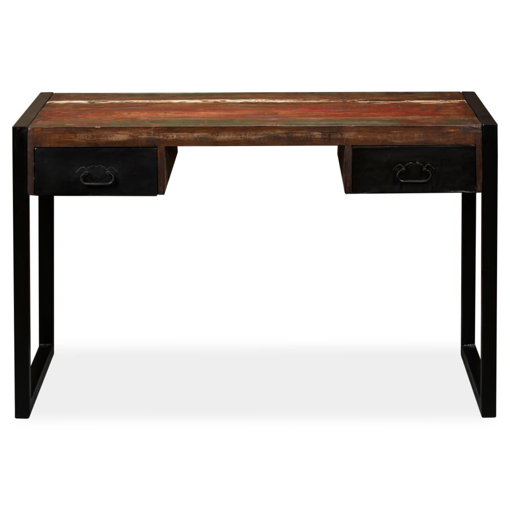 8718475577812_g_en_hd_1 vidaXL Desk with 2 Drawers Solid Reclaimed Wood 120x50x76 cm - Image 2