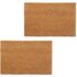 vidaXL Doormats 2 pcs Coir 24 mm 40x60 cm Natural