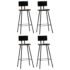 vidaXL Bar Chairs 4 pcs Solid Reclaimed Wood