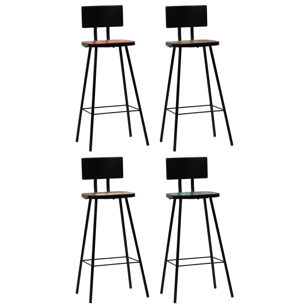 8718475580058_a_en_hd_1 vidaXL Bar Chairs 4 pcs Solid Reclaimed Wood - Image 1