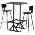 vidaXL Bar Set 3 Piece Solid Reclaimed Wood Multicolour