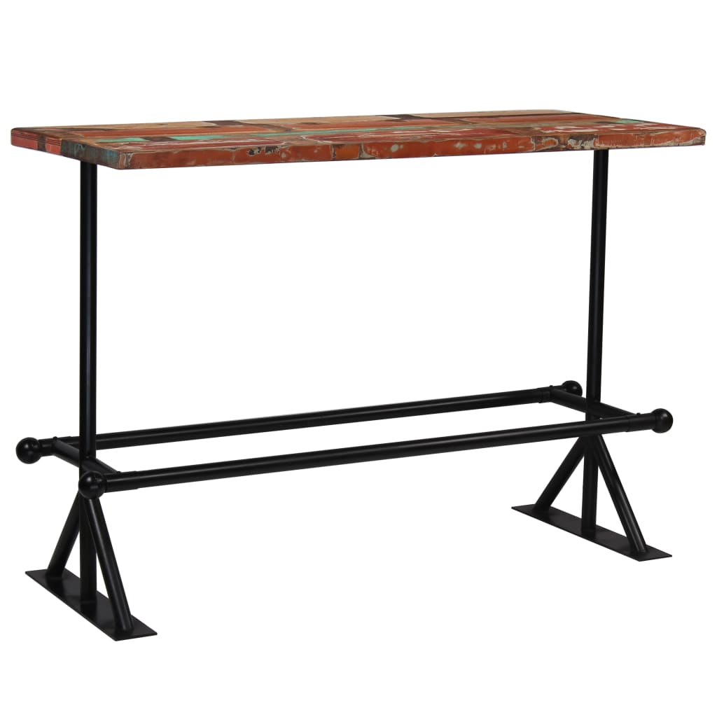 8718475580126_g_en_hd_1 vidaXL Bar Set 7 Piece Solid Reclaimed Wood Multicolour - Image 2