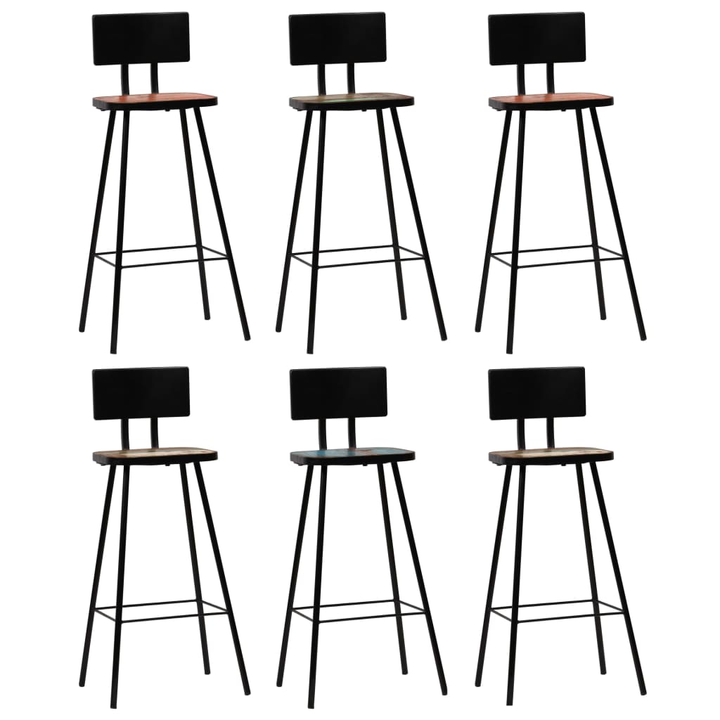 8718475580126_g_en_hd_7 vidaXL Bar Set 7 Piece Solid Reclaimed Wood Multicolour - Image 8
