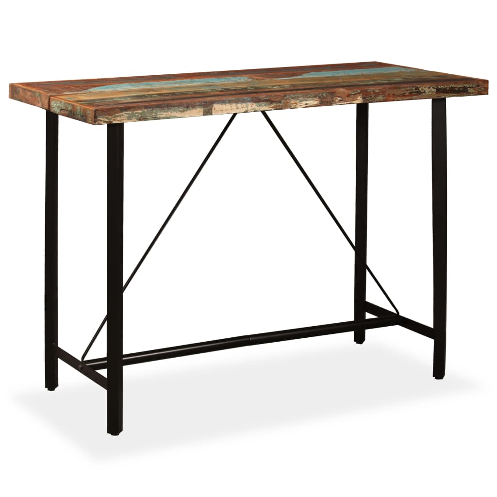 8718475580201_a_en_hd_1 vidaXL Bar Table 150x70x107 cm Solid Reclaimed Wood - Image 1
