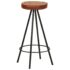 vidaXL Bar Stools 4 pcs Real Leather - Image 9