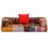 vidaXL 2-Seater Modular Pouffe Patchwork Fabric - Image 2