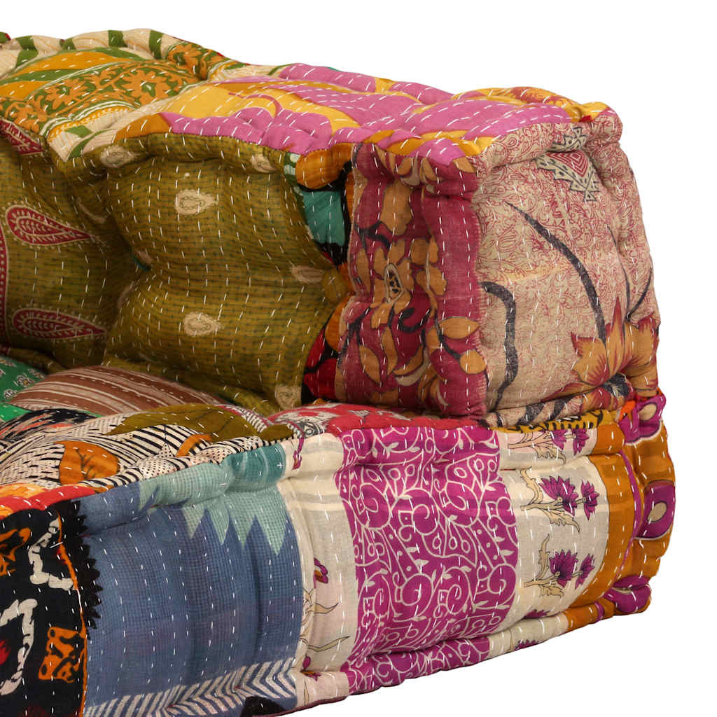 8718475580386_g_en_hd_6 vidaXL 2-Seater Modular Pouffe Patchwork Fabric - Image 7