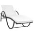vidaXL Sun Loungers 2 pcs with Table Poly Rattan Black (42884+42886) - Image 2