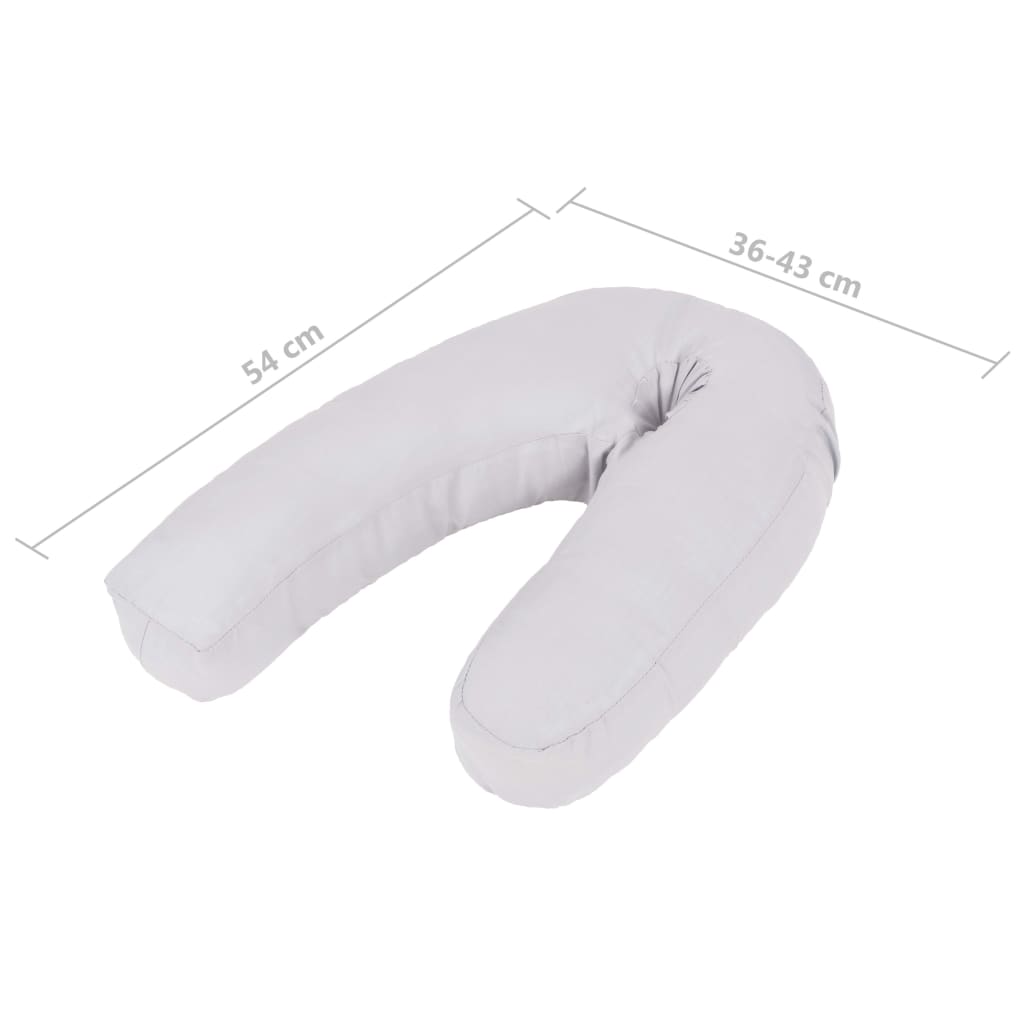 8718475582427_g_en_hd_2 vidaXL Pregnancy Pillow J-Shaped 54x(36-43) cm Grey - Image 3
