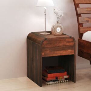 vidaXL Nightstand 41.5x42x52 cm Solid Acacia Wood