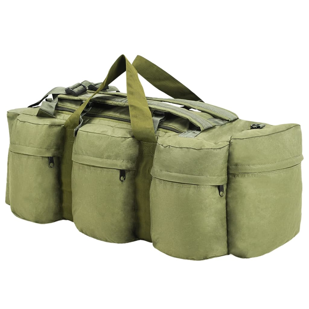 8718475582946_g_en_hd_1 vidaXL 3-in-1 Army-Style Duffel Bag 45 L Olive Green - Image 2