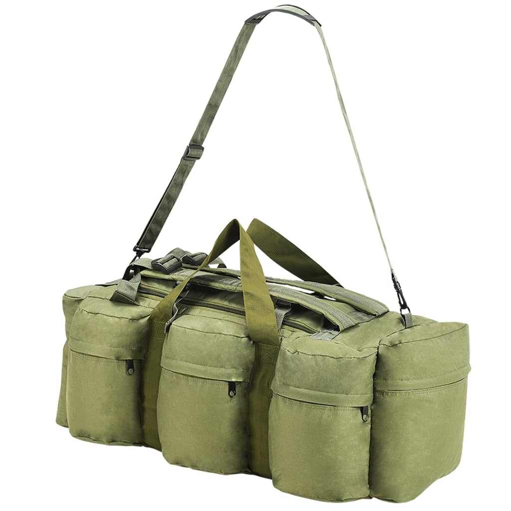 8718475582946_g_en_hd_3 vidaXL 3-in-1 Army-Style Duffel Bag 45 L Olive Green - Image 4