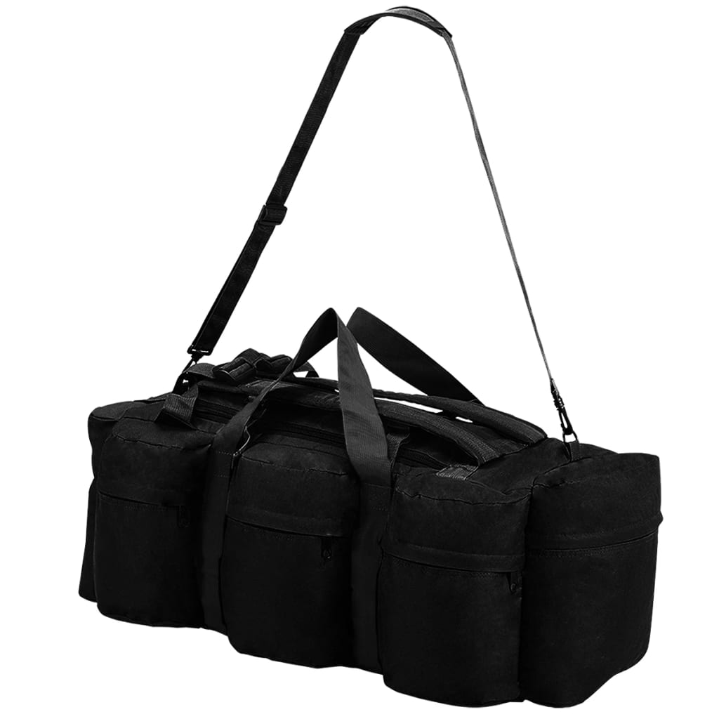8718475582960_g_en_hd_3 vidaXL 3-in-1 Army-Style Duffel Bag 45 L Black - Image 4