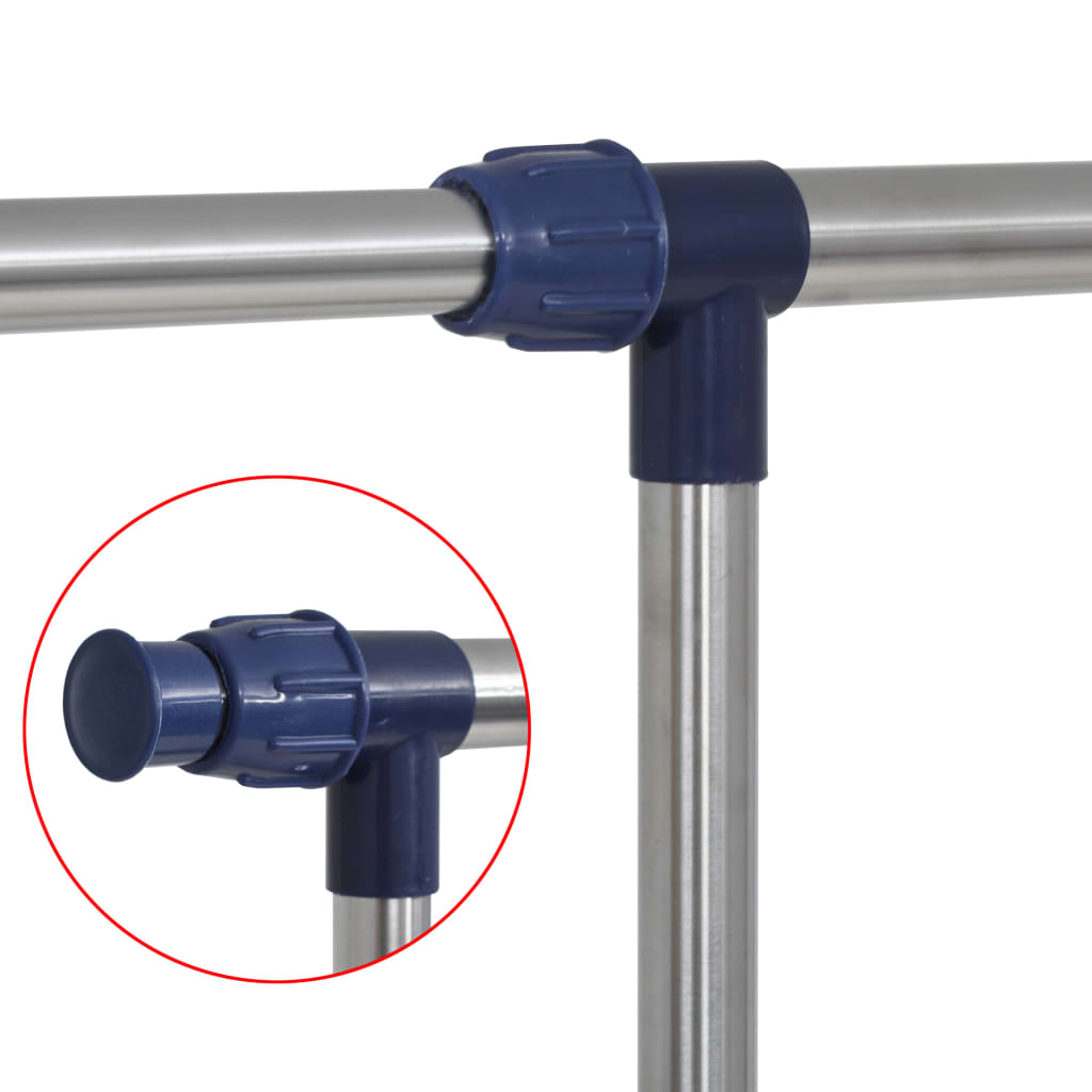 8718475583417_g_en_hd_3 vidaXL Adjustable Clothes Rack Stainless Steel 165x44x150 cm Silver - Image 5