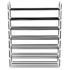 vidaXL Shoe Rack with 7 Shelves Metal and Plastic Black - Image 2