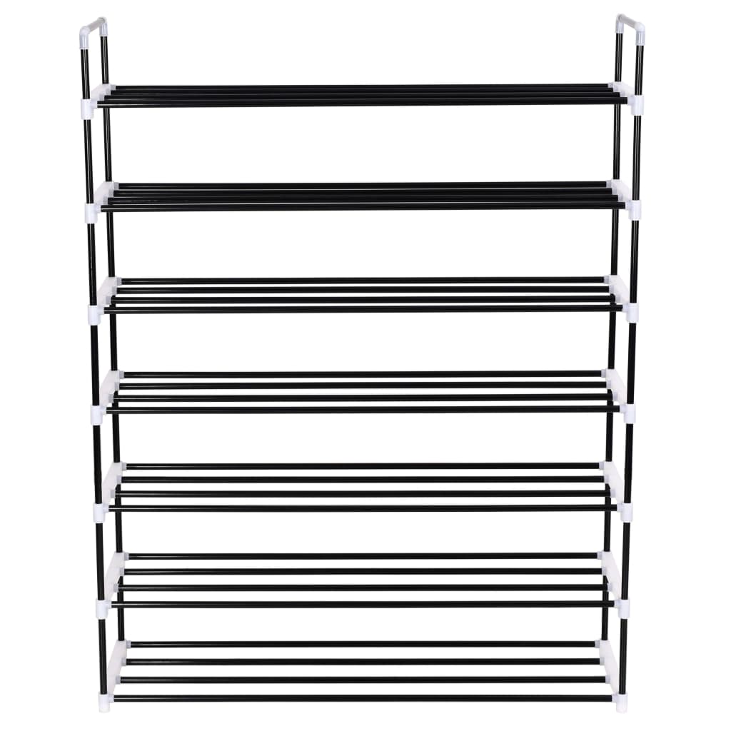 8718475583431_g_en_hd_1 vidaXL Shoe Rack with 7 Shelves Metal and Plastic Black - Image 2
