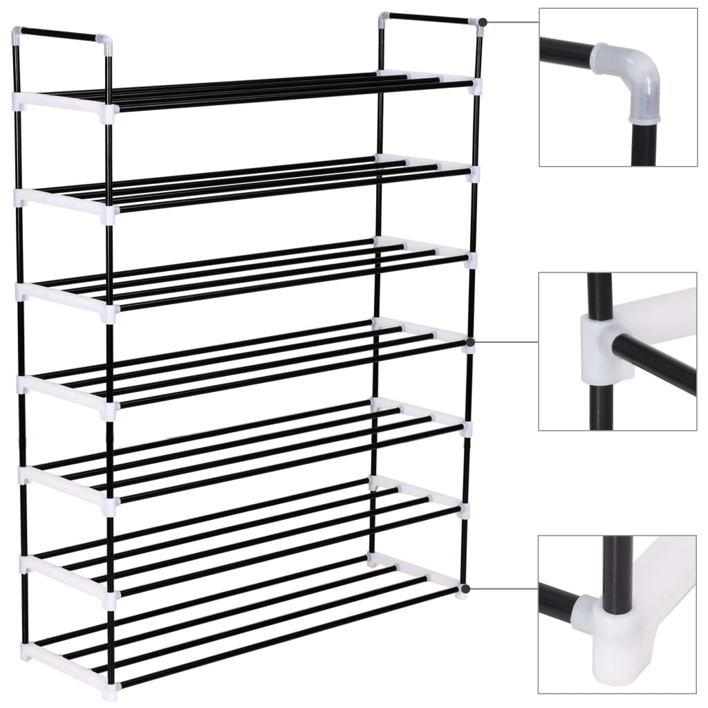 8718475583431_g_en_hd_2 vidaXL Shoe Rack with 7 Shelves Metal and Plastic Black - Image 3