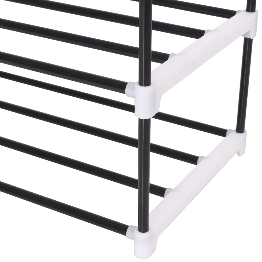 8718475583431_g_en_hd_4 vidaXL Shoe Rack with 7 Shelves Metal and Plastic Black - Image 5