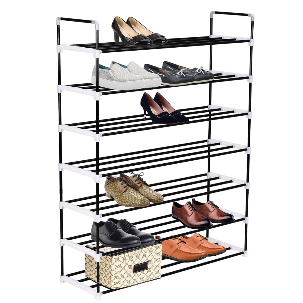 8718475583431_g_en_hd_5 vidaXL Shoe Rack with 7 Shelves Metal and Plastic Black - Image 6