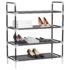 vidaXL Shoe Rack with 4 Shelves Metal and Non-woven Fabric Black - Image 2