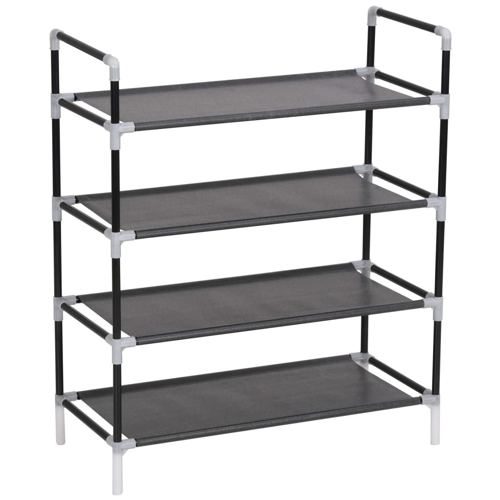 8718475583448_g_en_hd_2 vidaXL Shoe Rack with 4 Shelves Metal and Non-woven Fabric Black - Image 3