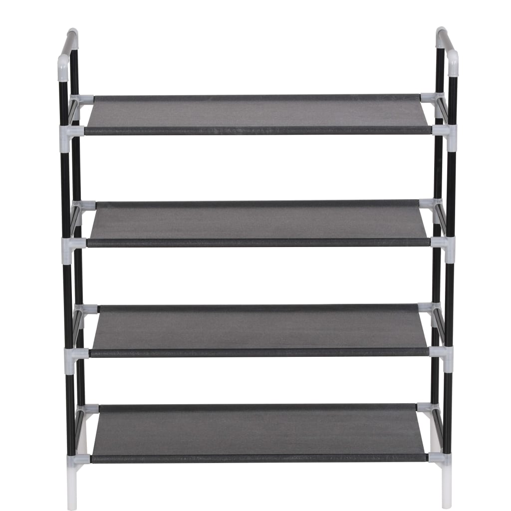 8718475583448_g_en_hd_3 vidaXL Shoe Rack with 4 Shelves Metal and Non-woven Fabric Black - Image 4