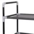 vidaXL Shoe Rack with 4 Shelves Metal and Non-woven Fabric Black - Image 5