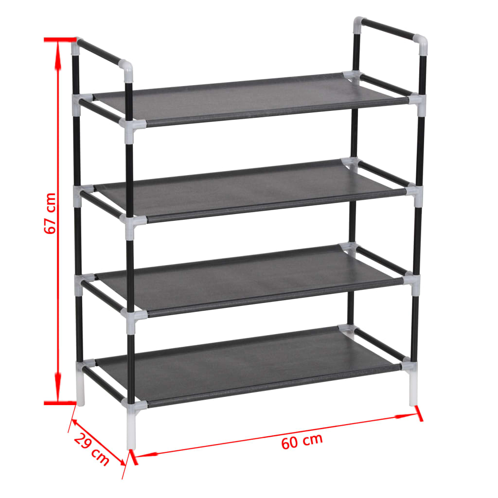8718475583448_g_en_hd_5 vidaXL Shoe Rack with 4 Shelves Metal and Non-woven Fabric Black - Image 6