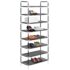 vidaXL Shoe Rack with 8 Shelves Metal and Non-woven Fabric Black - Image 2