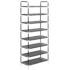 vidaXL Shoe Rack with 8 Shelves Metal and Non-woven Fabric Black - Image 3