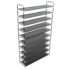 vidaXL Shoe Rack with 10 Shelves Metal and Non-woven Fabric Black - Image 3