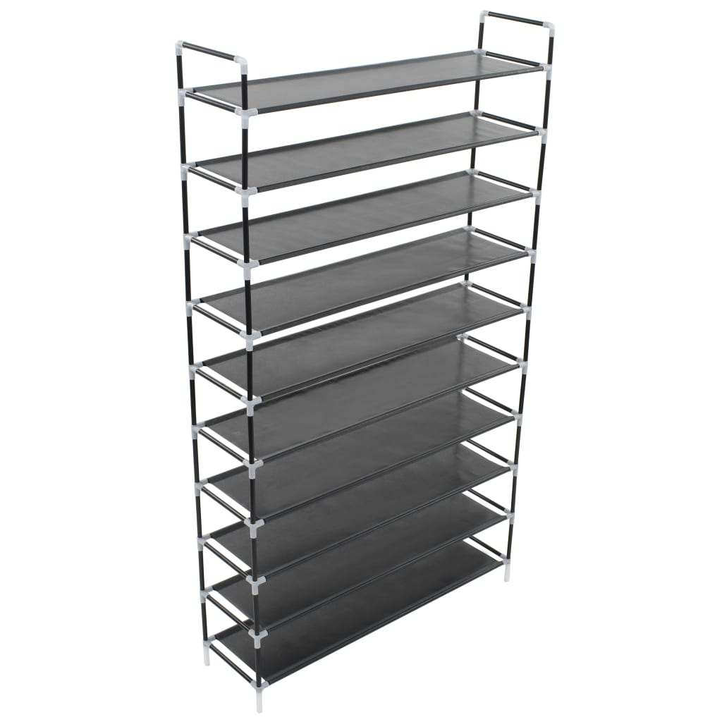 8718475583462_g_en_hd_2 vidaXL Shoe Rack with 10 Shelves Metal and Non-woven Fabric Black - Image 3