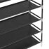 vidaXL Shoe Rack with 10 Shelves Metal and Non-woven Fabric Black - Image 5