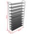 vidaXL Shoe Rack with 10 Shelves Metal and Non-woven Fabric Black - Image 6