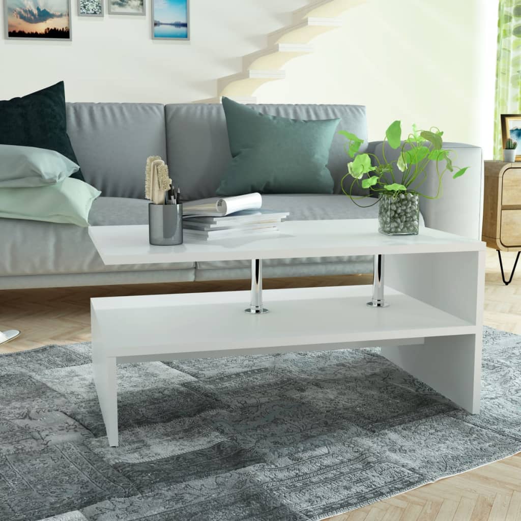8718475583592_m_en_hd_1 vidaXL Coffee Table Engineered Wood 90x59x42 cm White - Image 1