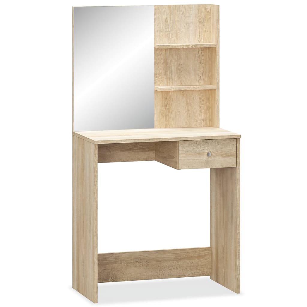 8718475583677_a_en_hd_1 vidaXL Dressing Table Engineered Wood 75x40x141 cm Oak - Image 2