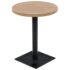 vidaXL Bistro Table MDF and Steel Round 60x75 cm Oak Colour - Image 2