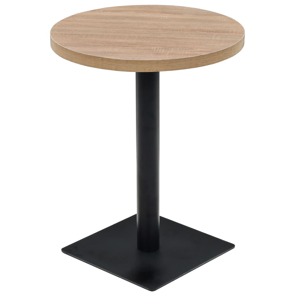 8718475583790_a_en_hd_1 vidaXL Bistro Table MDF and Steel Round 60x75 cm Oak Colour - Image 2