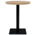 vidaXL Bistro Table MDF and Steel Round 60x75 cm Oak Colour - Image 3