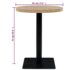 vidaXL Bistro Table MDF and Steel Round 60x75 cm Oak Colour - Image 6