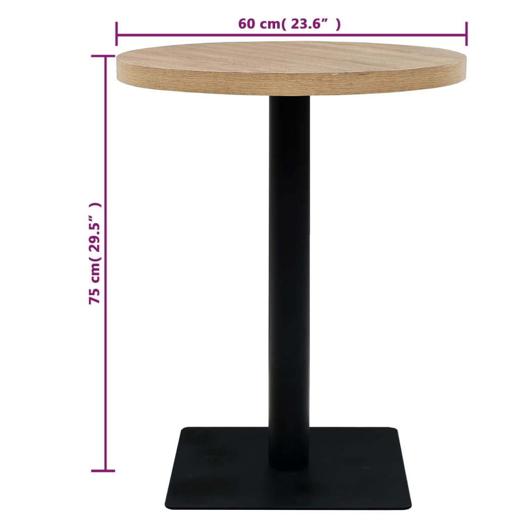8718475583790_g_en_hd_4 vidaXL Bistro Table MDF and Steel Round 60x75 cm Oak Colour - Image 6