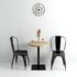 vidaXL Bistro Table MDF and Steel Round 60x75 cm Oak Colour