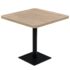 vidaXL Bistro Table MDF and Steel Square 80x80x75 cm Oak Colour - Image 2