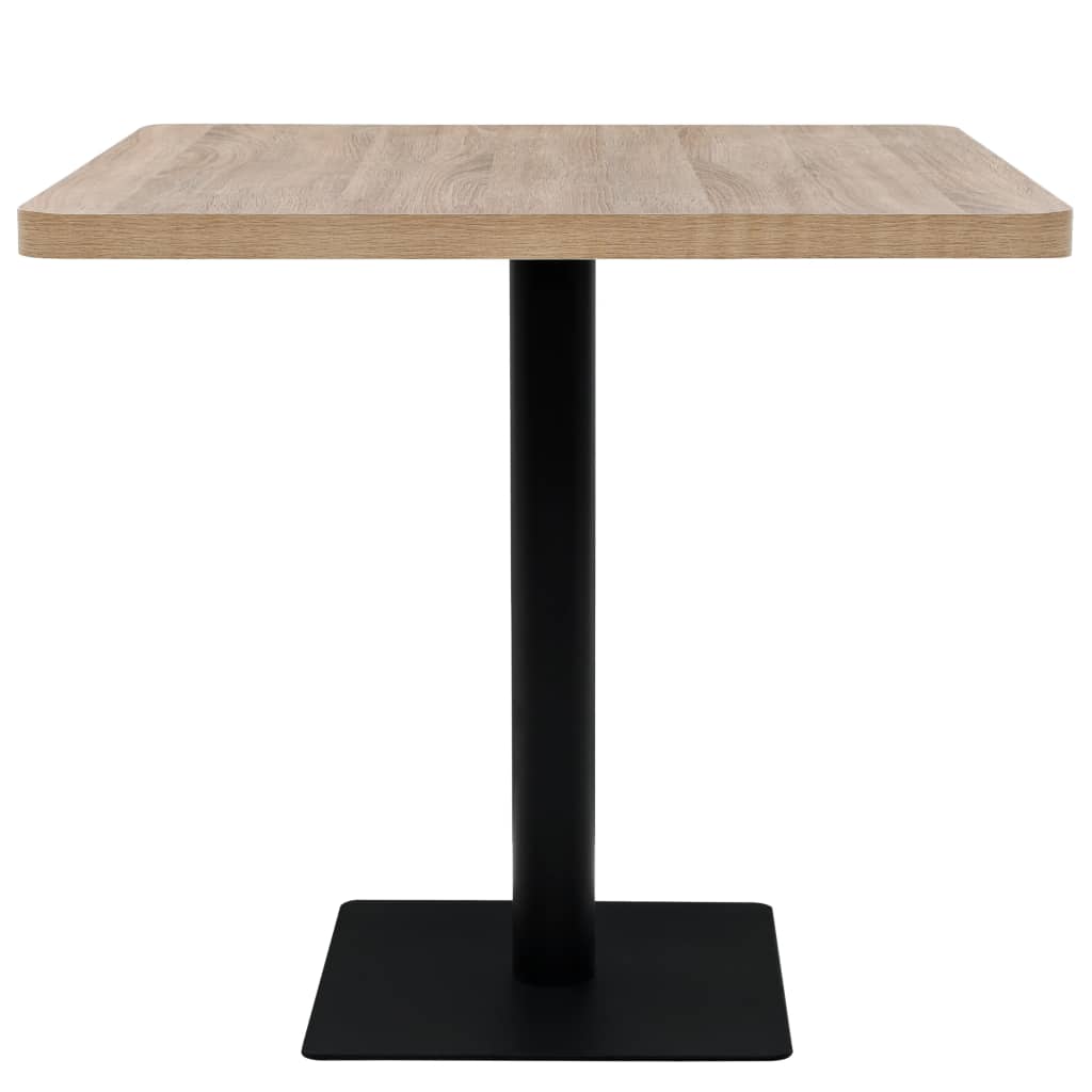8718475583813_g_en_hd_1 vidaXL Bistro Table MDF and Steel Square 80x80x75 cm Oak Colour - Image 3