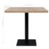 vidaXL Bistro Table MDF and Steel Square 80x80x75 cm Oak Colour - Image 6
