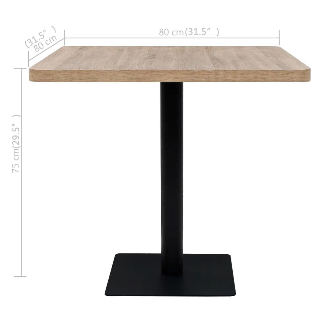 8718475583813_g_en_hd_4 vidaXL Bistro Table MDF and Steel Square 80x80x75 cm Oak Colour - Image 6